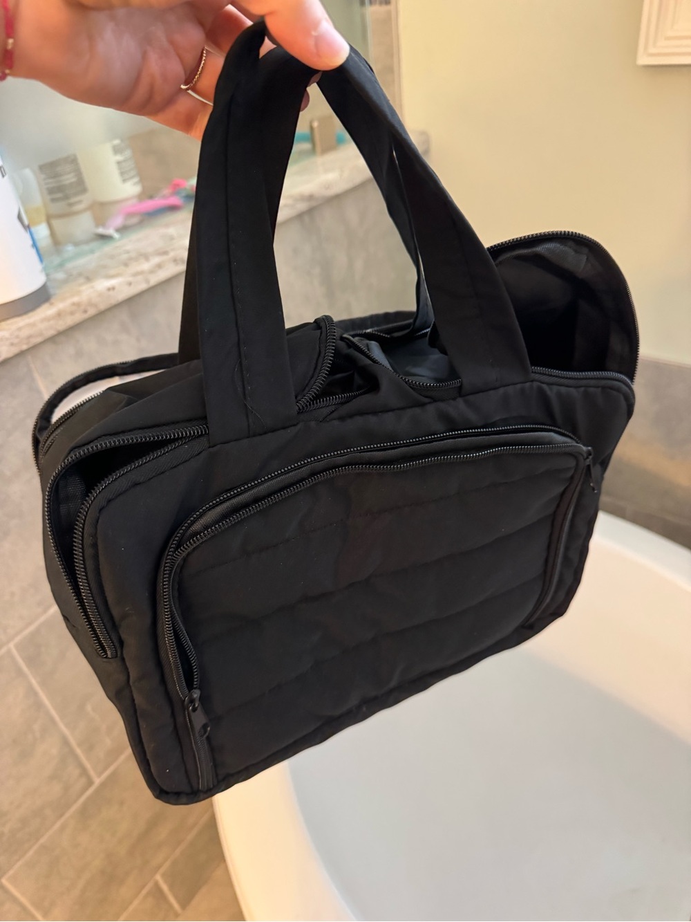 Black Travel Toiletry Bag - viral tik tok bag